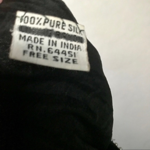 Vintage Black Sliver Sequins Beaded Top - Small - Picture 5 of 5